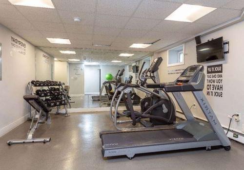 Fitness center with exercise equipment at Mt Airy Place apartments for rent in Philadelphia, PA